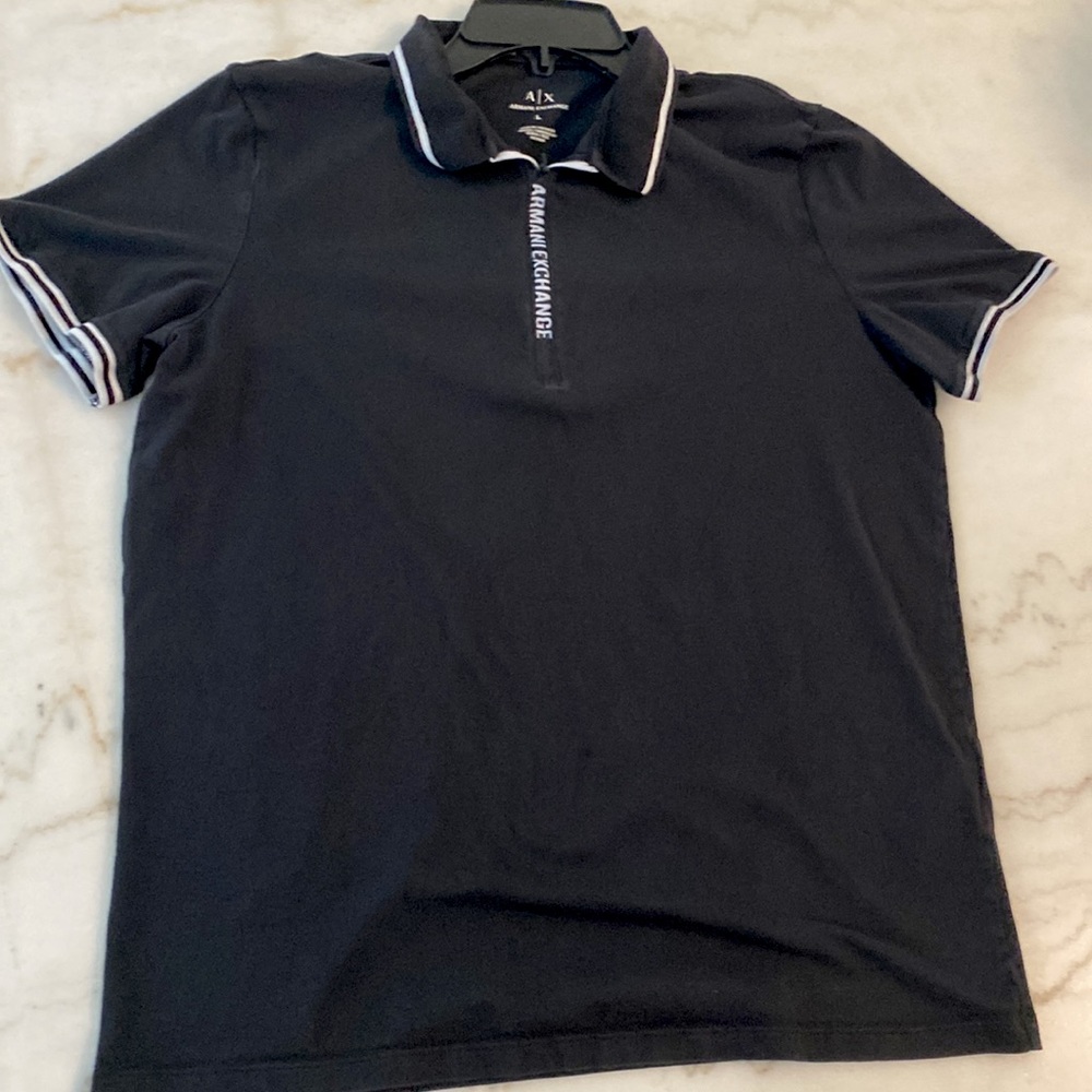 Men’s Armani Exchange Black Polo